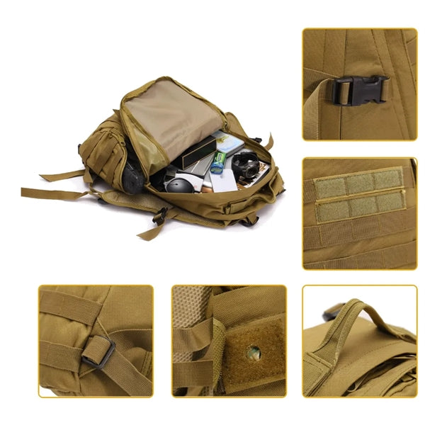 35L Waterproof Bagmilitary Adjustable Chest Strap Backpack