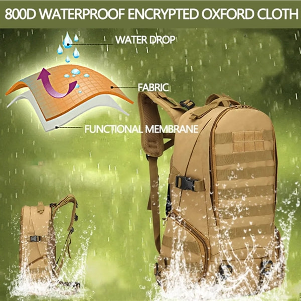 35L Waterproof Bagmilitary Adjustable Chest Strap Backpack