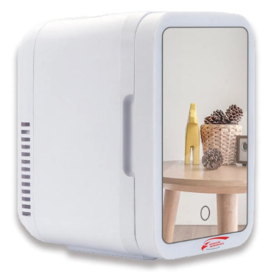 Portable Mirror And LED Design Beauty Skincare Mini Fridge