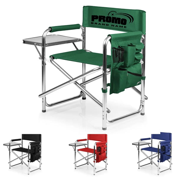 Deluxe Lightweight Folding Directors Chair With Side Table