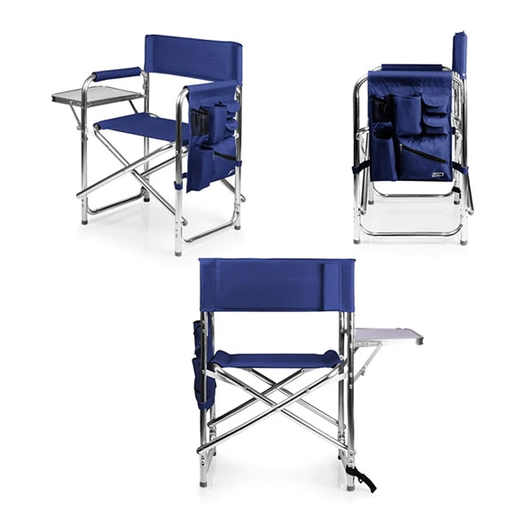 Deluxe Lightweight Folding Directors Chair With Side Table