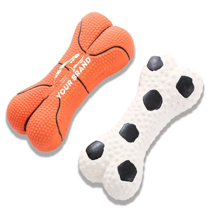 Durable Environmentally Friendly Latex Bone Dog Chew Toys