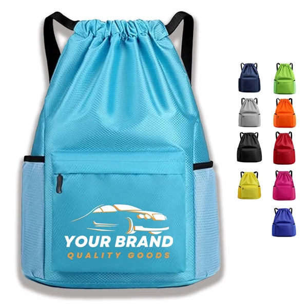 Oxford Large Capacity Waterproof  Drawstring Gym Backpack