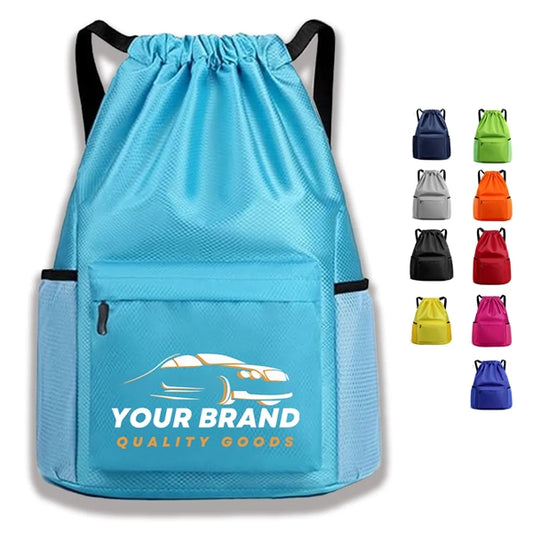 Oxford Large Capacity Waterproof  Drawstring Gym Backpack