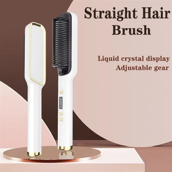 Hair Straightener Brush for Home Salon