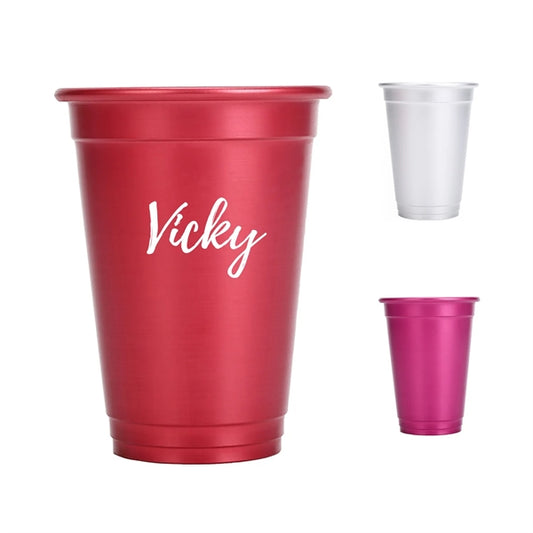 16 Oz. Multi Color Aluminum Cup Party Mug