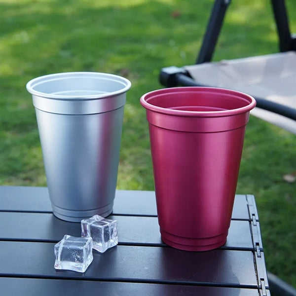 16 Oz. Multi Color Aluminum Cup Party Mug