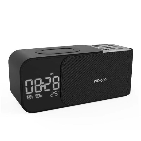 Alarm Clock Radio with Wireless Charging