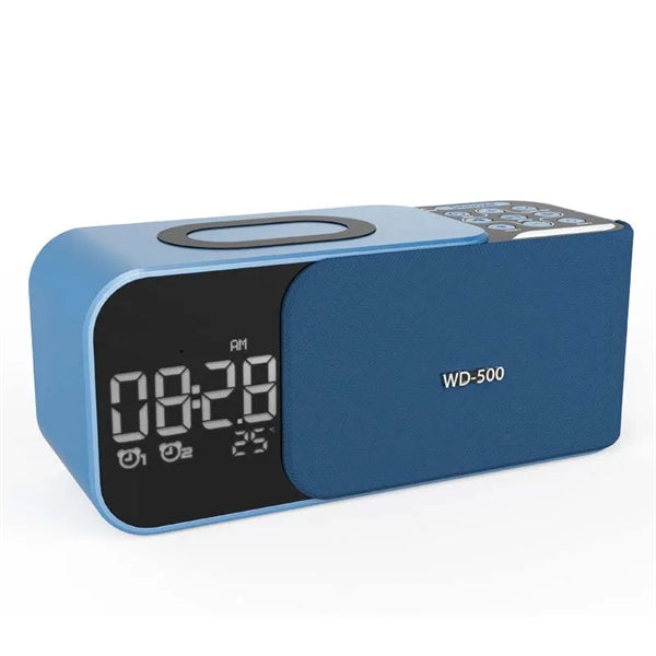 Alarm Clock Radio with Wireless Charging