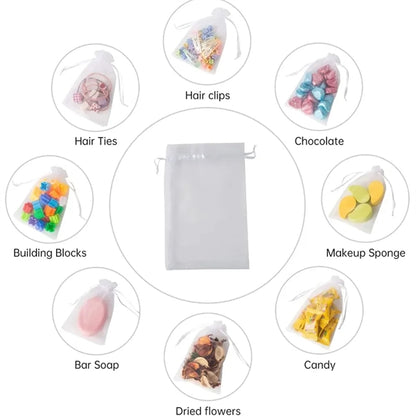 2.8 " x 3.5 "Organza Drawstring Gift Jewelry Bags Pouches