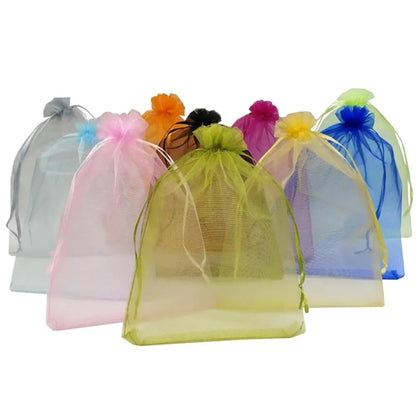 2.8 " x 3.5 "Organza Drawstring Gift Jewelry Bags Pouches