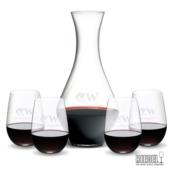 RIEDEL Merlot Decanter & Stemless Wine Set