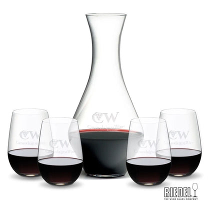 RIEDEL Merlot Decanter & Stemless Wine Set