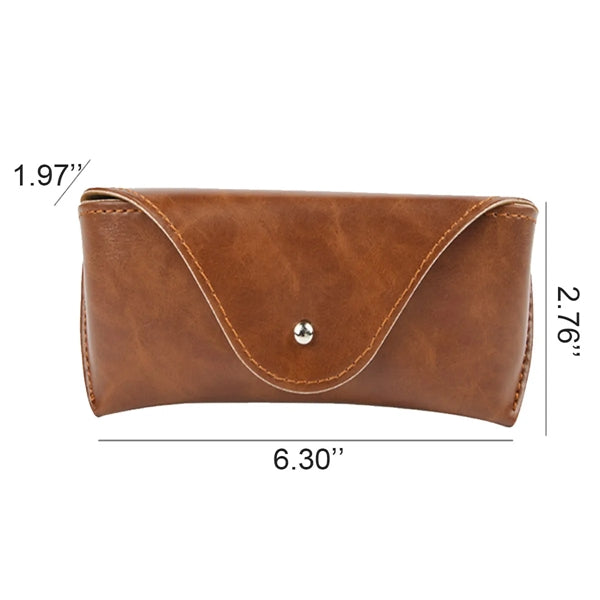 PU Leather Portable Durable Soft Slim Semi Hard Glasses Case