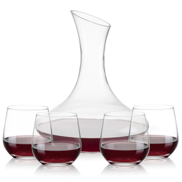Hampton Carafe & Garland Stemless Wine