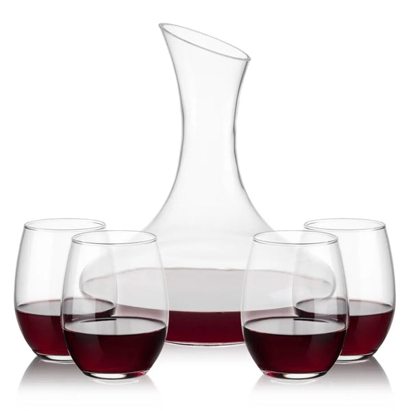 Hampton Carafe & Stanford Stemless Wine