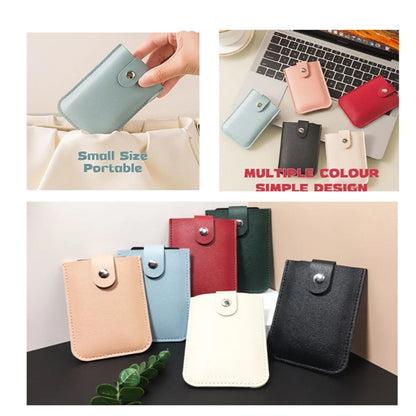 PU Leather Stackable Pull-Out Slim Casual Card Holder