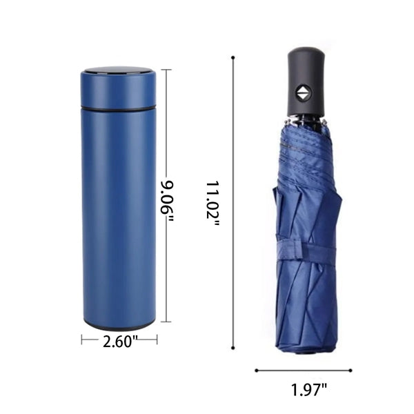 2 In 1 High Quality Umbrella And Thermos Business Gift Set