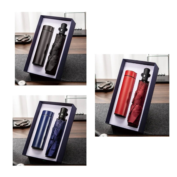 2 In 1 High Quality Umbrella And Thermos Business Gift Set