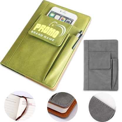 200 Pages Thick Paper Notebooks With Front Pen Pockets