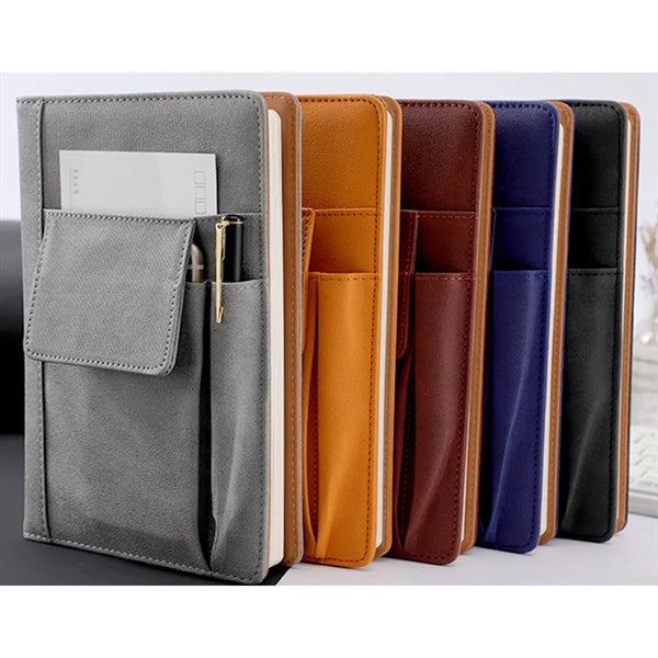 200 Pages Thick Paper Notebooks With Front Pen Pockets