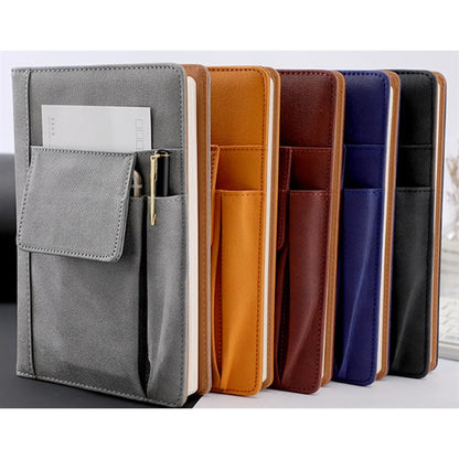 200 Pages Thick Paper Notebooks With Front Pen Pockets