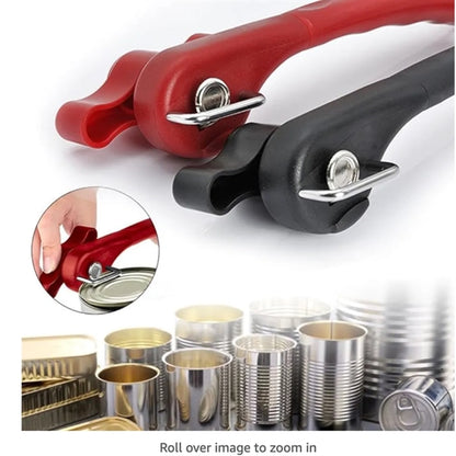 Multifunctional safety side-cut manual can opener
