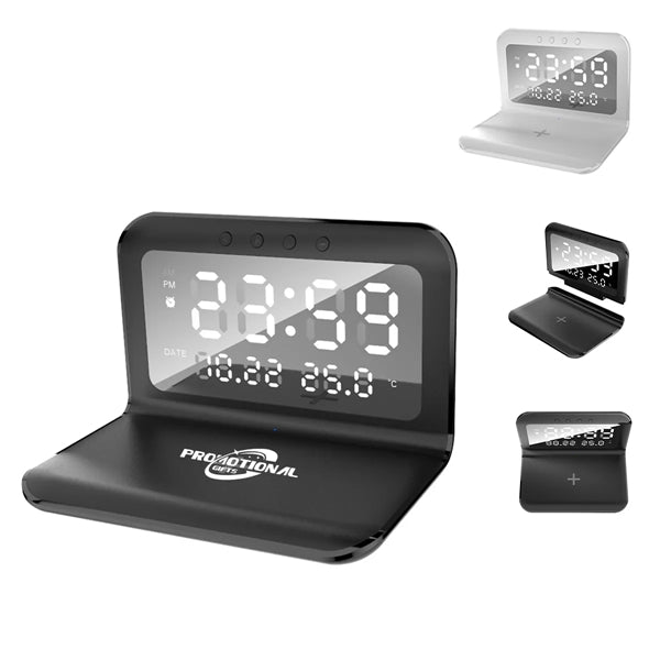 15W Wireless Charging Digital Clock with Adjustable Screen