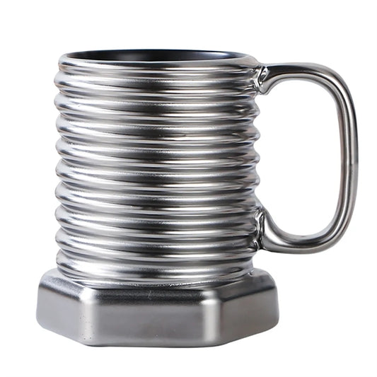 Ceramic Electroplated Mug Screw Cup