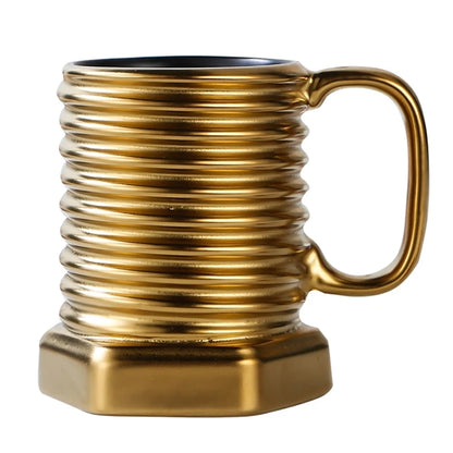 Ceramic Electroplated Mug Screw Cup