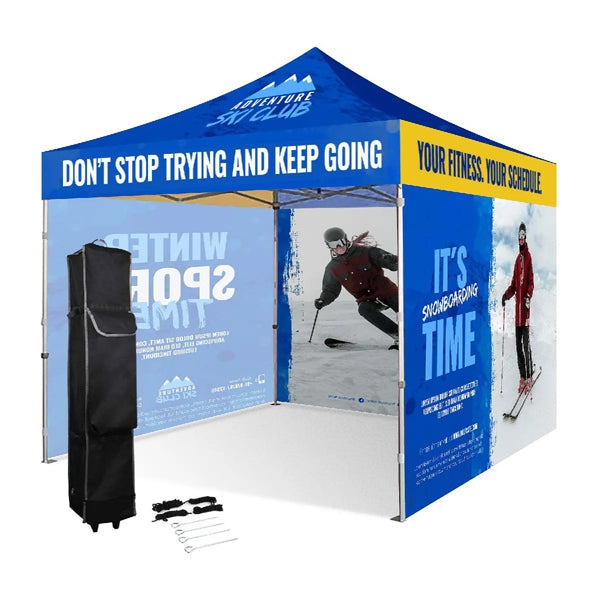 10' X 10' POP UP TENT W/ 3 FULL WALLS ( DYE SUBLIMATION)