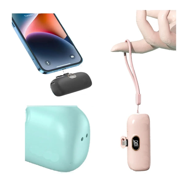 Portable Built-In Lightning Cable Fast  Charging Power Bank