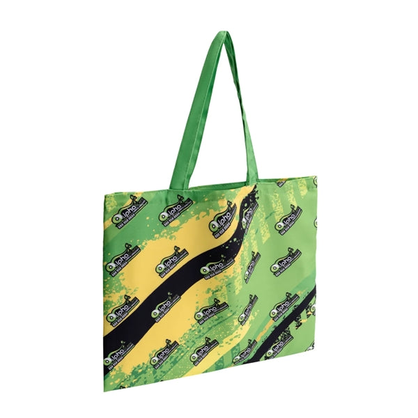 12 Oz Sublimated Sturdy Poly Canvas Tote Bag (18.5" x 14.5")