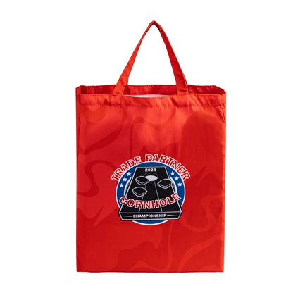 8 Oz Sublimated Poly Canvas Tote Bag w/ Gusset - 14"x18"x6"