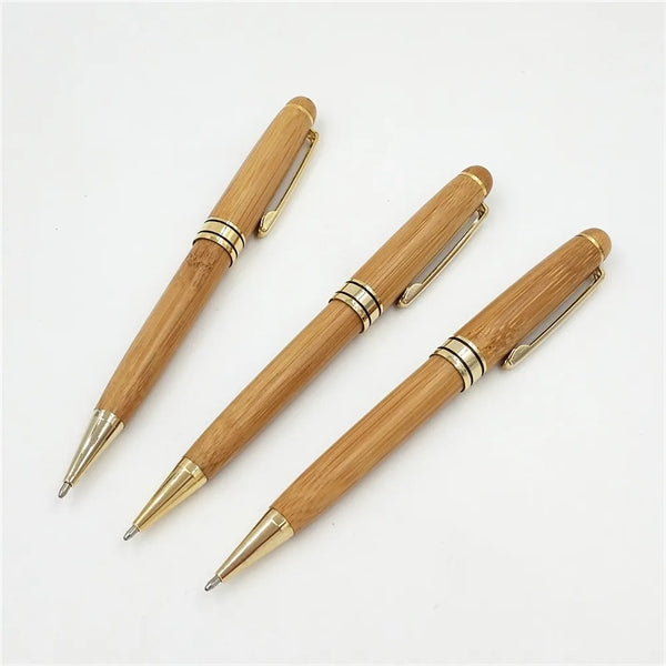 Bamboo Fountain/Rollerball Pen Set with Gift Case