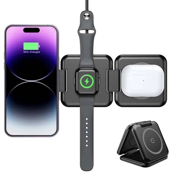3 In 1 Folding Magnetic Wireless Charger