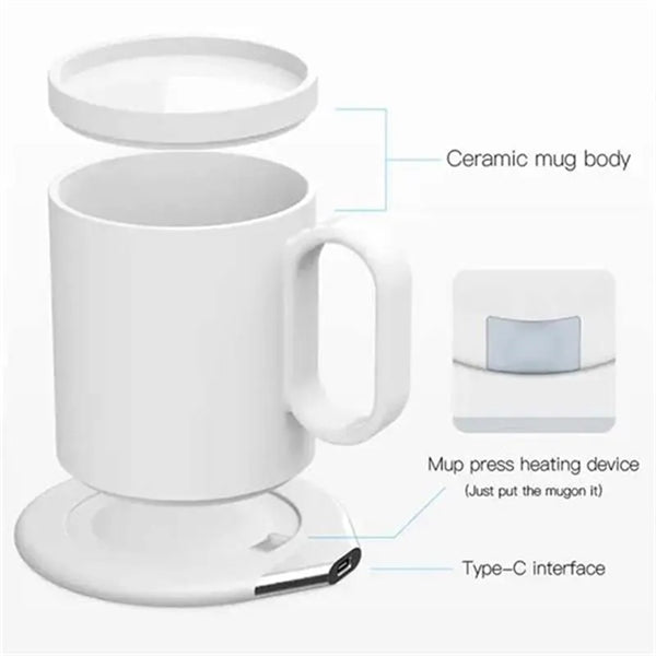 2 in 1 Wireless Charging Heated Coaster