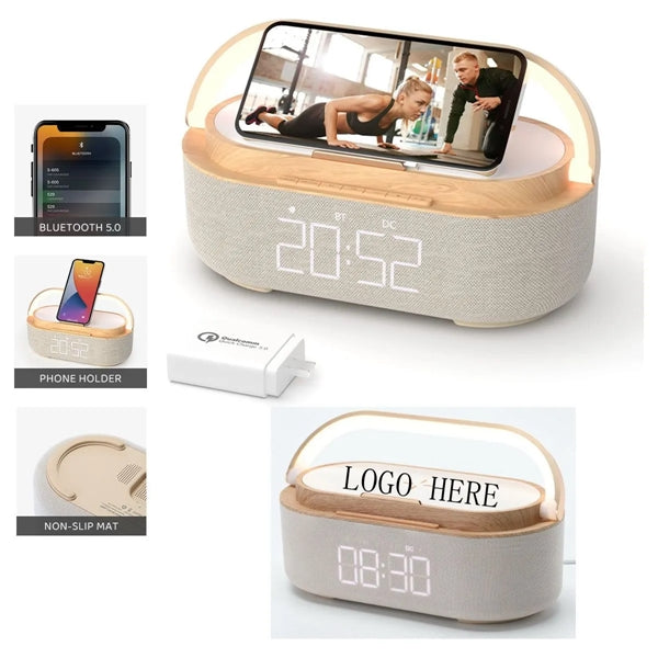 Wireless Bluetooth Speaker Phone Charging With Alarm Clock