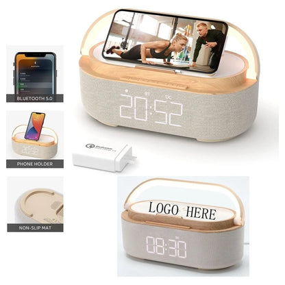 Wireless Bluetooth Speaker Phone Charging With Alarm Clock