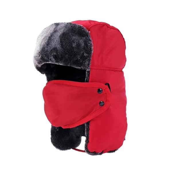 Windproof Winter Trapper Hat with Mask