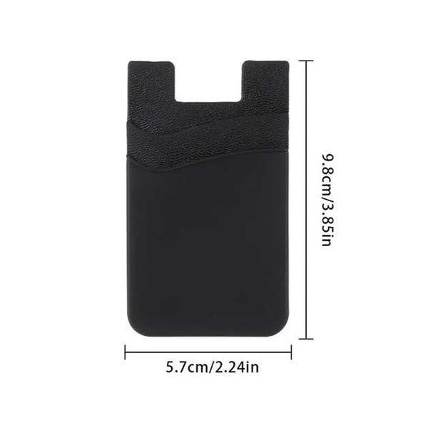 Ultra Slim Double Silicone Phone Card Holder