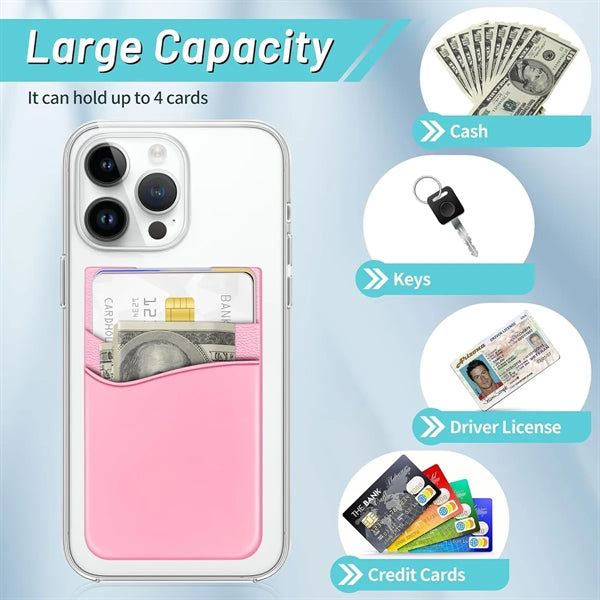 Ultra Slim Double Silicone Phone Card Holder