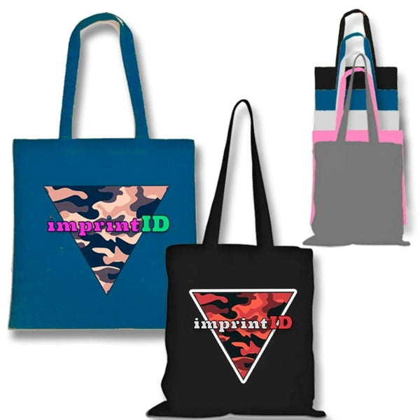 7 Oz. Multi Color Cotton Canvas Tote Bags (15" X 16")