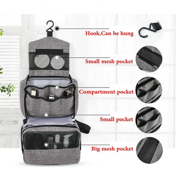 Hanging Travel Toiletry Bag for Men & Women