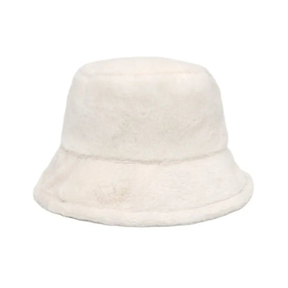 Winter Warm Fuzzy Bucket Hats for Women