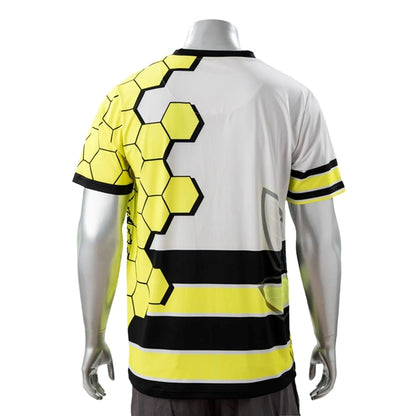 75D Fluorescent Digital Print Men's Short Sleeve T-Shirt