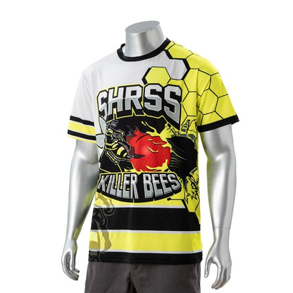 75D Fluorescent Digital Print Men's Short Sleeve T-Shirt