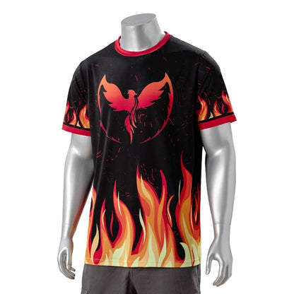 75D Fluorescent Digital Print Men's Short Sleeve T-Shirt