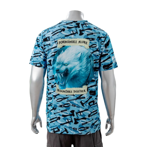 75D Fluorescent Digital Print Men's Short Sleeve T-Shirt