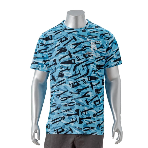 75D Fluorescent Digital Print Men's Short Sleeve T-Shirt
